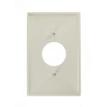 Leviton 1-Gang White 1.406 in. Hole Single Outlet/Receptacle Nylon Midway/Midsize Wall Plate (1-Pack) - R52-00PJ7-00W