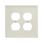 Leviton 2-Gang White Duplex Outlet/Receptacle Nylon Midway/Midsize Wall Plate (1-Pack) - R52-0PJ82-00W