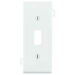 Leviton 1-Gang White Toggle Nylon Standard Sectional Center Panel Wall Plate (1-Pack) - 905-0PSC1-00W