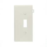 Leviton 1-Gang White Toggle Nylon Standard Sectional End Panel Wall Plate (1-Pack) - 905-0PSE1-00W