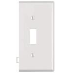 Leviton 1-Gang White Toggle Nylon Standard Sectional End Panel Wall Plate (1-Pack) - 905-0PSE1-00W