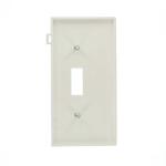 Leviton 1-Gang White Toggle Nylon Standard Sectional End Panel Wall Plate (1-Pack) - 905-0PSE1-00W
