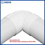 NDS 4 in. Hub x Hub PVC S&D 90-Degree Elbow Fitting (4P02)