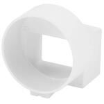 NDS HIPS Offset Downspout Adapter, 2X3 in. Downspout X 4 in. S&D Hub (904)