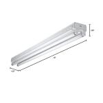 Metalux 32-Watt 2-Light White 4 ft. Fluorescent Strip Light (SSF232R)