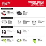 Milwaukee BOLT White Type 1 Class C Front Brim Vented Hard Hat with 4 Point Ratcheting Suspension (48-73-1200)