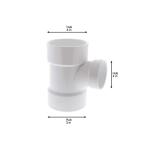 NIBCO 3 in. x 3 in. x 2 in. PVC DWV All Hub Sanitary Tee Fitting (C4811HD332)