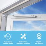 Wright Products Standard Duty Pneumatic Screen and Storm Door Closer, White ( V1020WH)