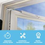 Wright Products Heavy Duty Pneumatic Screen and Storm Door Closer, White (V150WH)