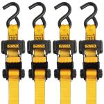 DEWALT 1.25 in. x 16 ft. Ratchet Tie-Down Straps 3000 lbs. Break Strength (4-Pack) (DXBC30004)