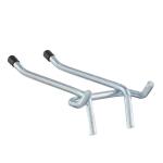 Everbilt 4 in. Zinc-Plated Steel Double Arm Straight Peg Hooks 1/4 in. Peg (2-Pack) (01139)