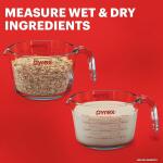 Pyrex 1118990 | 3PC Measuring Cup Set | 1 Cup, 2 Cup, 4 Cup Glass