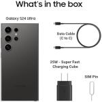 Samsung Galaxy S24 Ultra 5G (512GB, 12GB RAM) Dual SIM, Unlocked, Titanium Black.