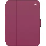 Speck - Balance Folio Case with Microban for Apple iPad mini (A17 Pro) and Apple iPad mini (6th Generation 2021) - Verry Berry Red / Slate Grey