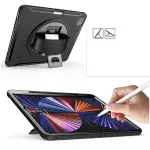 SaharaCase - PROTECTION Hand Strap Series Case for Apple iPad Pro 12.9 (4th, 5th, and 6th Gen 2020-2022) - Black