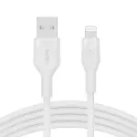 Belkin BoostCharge 6.6FT USB-A to Lightning Cable with Clip - White