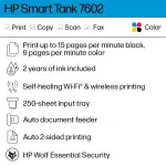 HP Smart Tank 7602 Wireless All-in-One Supertank Printer – Dark Surf Blue
