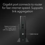 NETGEAR - Nighthawk Mid/High-Split 32 x 8 DOCSIS 3.1 Cable Modem - Black (CM2500-100NAS)