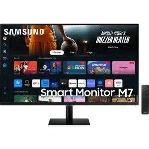 Samsung - M70D 32" LED 4K UHD 60Hz 4ms Smart Monitor - Black (LS32DM702UNXGO)
