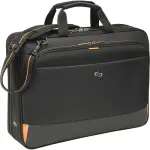 Solo New York Focus 17.3" Laptop Portfolio Briefcase - Black/Orange