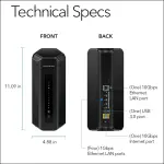 NETGEAR - Nighthawk BE19000 Tri-band Wi-Fi Router - Black (RS700S-100NAS)