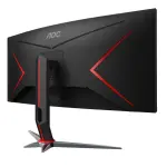 AOC CU34G2XP 34" Curved Gaming Monitor, WQHD, 180Hz, Freesync – Black/Silver/Red