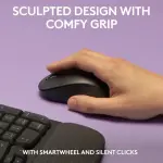 Logitech MK670 Wave Keys Ergonomic Wireless Keyboard & Mouse Combo – Graphite