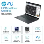 HP - OmniBook Ultra Flip - Copilot+ PC - 14" 3K OLED Touch-Screen Laptop - Intel Core Ultra 7 - Eclipse Gray (14-fh0013dx)