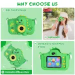 Contixo KC3 Kids 1080P Selfie Camera with Games – Green