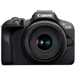 Canon EOS R100 4K Mirrorless Camera with RF-S 18-45mm & 55-210mm Lenses – Black