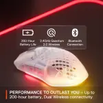 SteelSeries - Aerox 3 Super Light Honeycomb Wireless RGB Optical Gaming Mouse - Ghost Edition (62610)