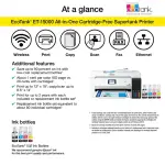 Epson - EcoTank ET-15000 Wireless All-In-One Printer- Inkjet - White (C11CH96201)