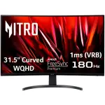 Acer - Nitro Gaming 31.5" Curved WQHD 180Hz 1ms FreeSync Premium Gaming Monitor (DisplayPort, HDMI x2) - Black