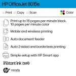 HP OfficeJet 8015e Wireless All-in-One Printer - White