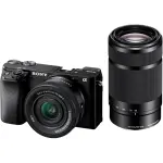 Sony Alpha 6100 Mirrorless 4K Camera with 16-50mm & 55-210mm Lenses – Black
