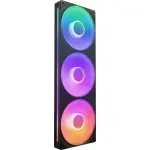 NZXT - F360 RGB Core - 360mm Single-Frame Case Fan Unit with 3 x 120mm RGB Fans and Fluid Dynamic Bearings - Black (RF-U36HF-B1)