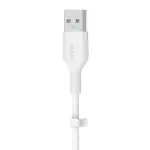 Belkin BoostCharge 6.6FT USB-A to Lightning Cable with Clip - White