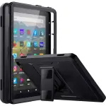 SaharaCase - Defense Protection Case for Amazon Fire HD 8 and Fire HD 8 Plus (2022-2024) - Black
