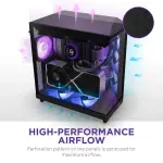 NZXT - H6 Flow RGB ATX Mid-Tower PC Case with Dual Chamber - Black