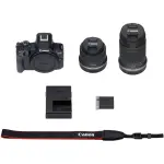 Canon - EOS R50 4K Video Mirrorless Camera 2 Lens Kit - Black