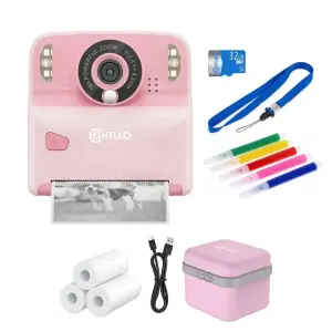 Contixo KC2 Kids 12MP 1080P Instant Print Camera – Pink