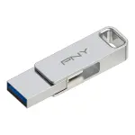 PNY 128GB DUO LINK USB 3.2 Type-C Dual Flash Drive – Silver