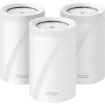 TP-Link - BE11000 Whole Home Multi-Gig, Wi-Fi 7 Mesh Router System - Tri-Band - White (Deco BE65 Pro(3-pack))
