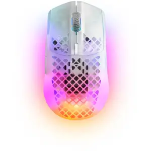 SteelSeries - Aerox 3 Super Light Honeycomb Wireless RGB Optical Gaming Mouse - Ghost Edition (62610)