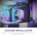 NZXT Kraken Elite 280mm RGB Liquid Cooler with 60FPS Display - White