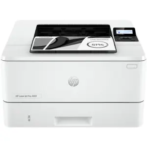 HP - LaserJet Pro 4001n Black-and-White Laser Printer - White (LASERJET PRO 4001N/2Z599F#BGJ)