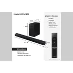 Samsung - HW-C450 2.1 Channel B-Series Soundbar with Wireless Subwoofer, DTS Virtual: X - Titan Black (HW-C450)