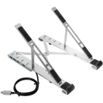 Targus - Portable Laptop Stand + Integrated USB-A Hub - Silver (AWU100205GL)