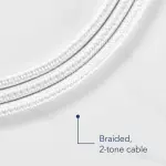 Insignia™ - 4' USB-A to Lightning Charging Cable - Moon Gray