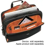 Solo New York Focus 17.3" Laptop Portfolio Briefcase - Black/Orange